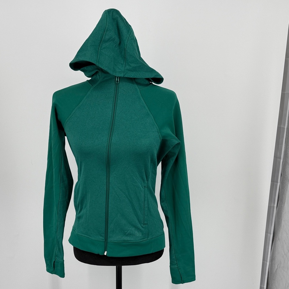 Northface Women’s Green Flash Dry Hooded Zip-Up Jacket size small
